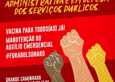 Caminhada contra a reforma administrativa