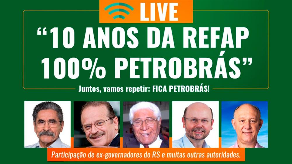 Nesta terça-feira, 15, Sintrajufe/RS retransmite live em defesa da Petrobrás